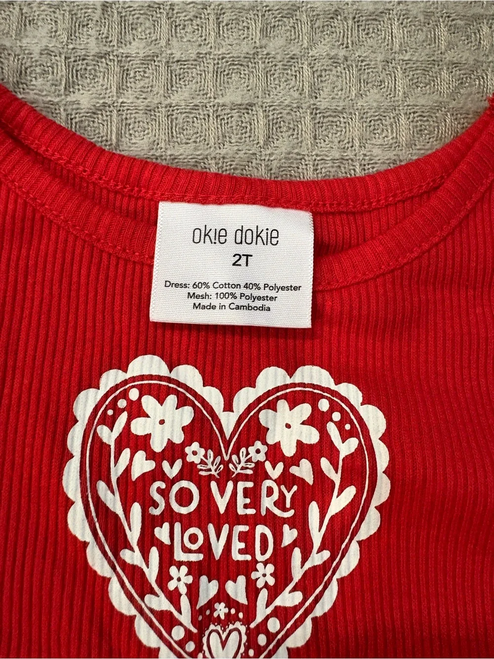 okie dokie Red Heart Tulle Dress
